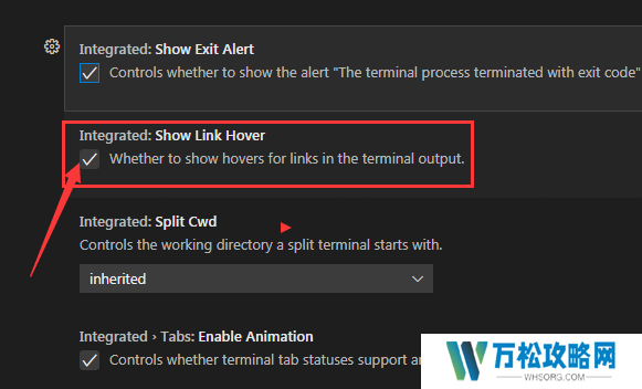 vscode怎么关闭鼠标悬停显示链接